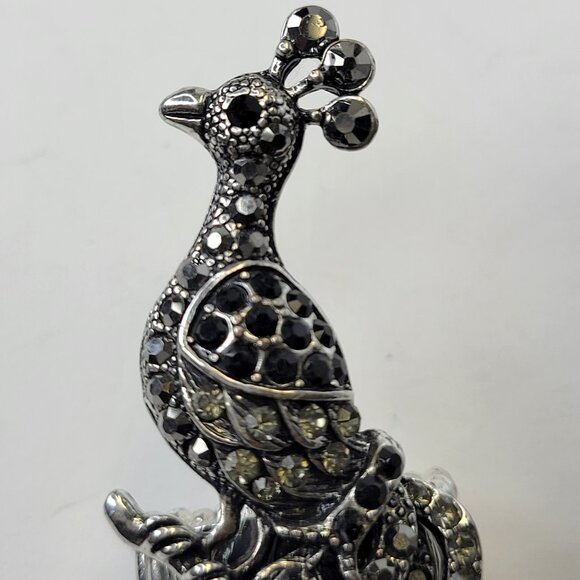 Rhinestones Peacock Ring Stretch Band - Picture 8 of 10